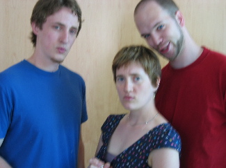 Naomi With Two Tall Dans (one brother, one not) Naomi With Two Tall Dans (one brother, one not)